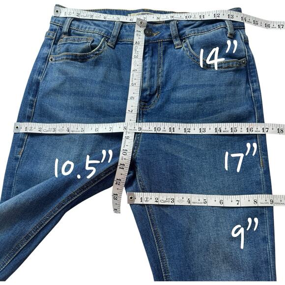 Rock & Roll Insert Bell Bottom High Rise Jeans 28x34 70s Flare Coastal Cowgirl - Picture 6 of 16